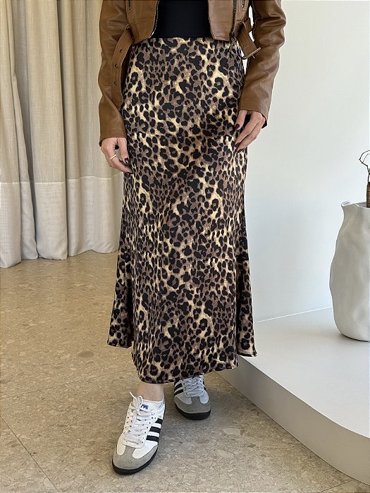 Saia Midi Animal Print Adelia