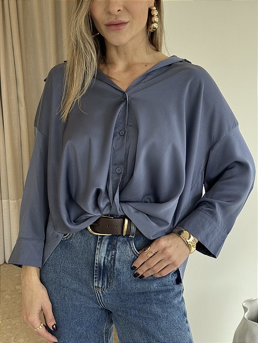 Camisa Acetinada Carina