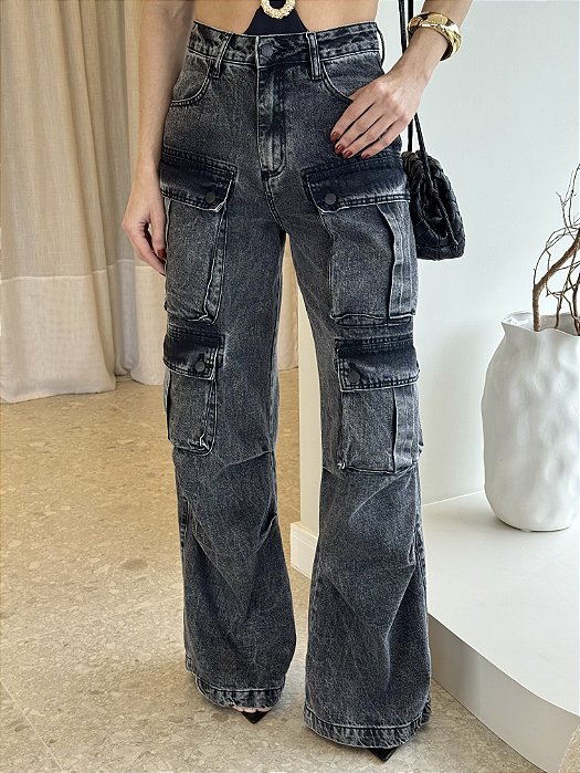 Calça Jeans Cargo Gianne