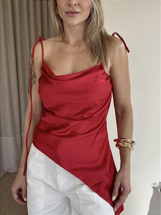 Blusa Acetinada Perola