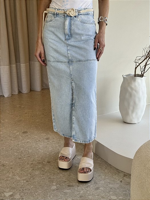 Saia Midi Jeans Brielle
