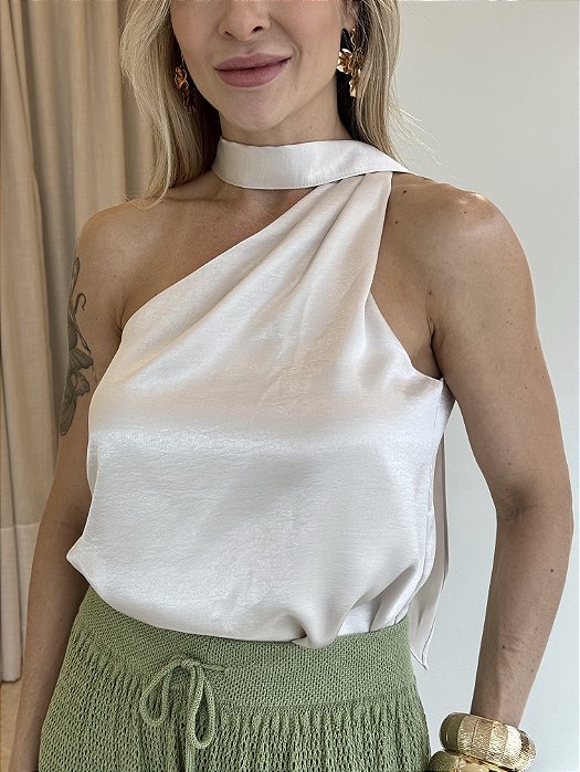 Blusa Acetinada Lavinia