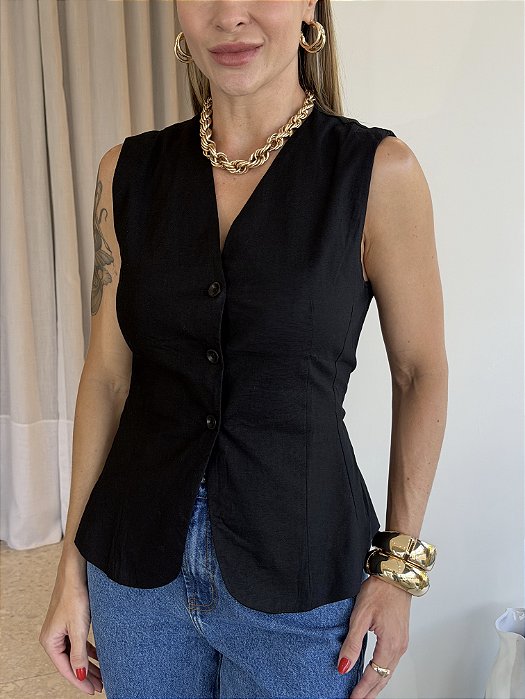 Colete Linho Regiane