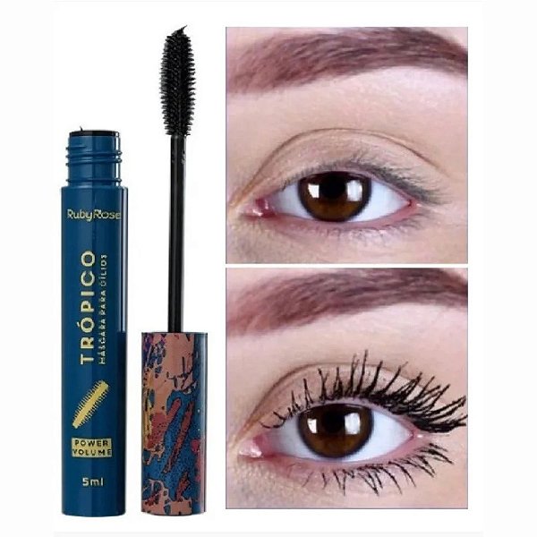 Máscara De Cilios Tropico Power Volume  Ruby Rose Define e Alonga