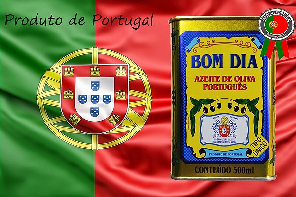 AZEITE DE OLIVA VIRGEM 500ML BOM DIA LATA PORTUGUÊS