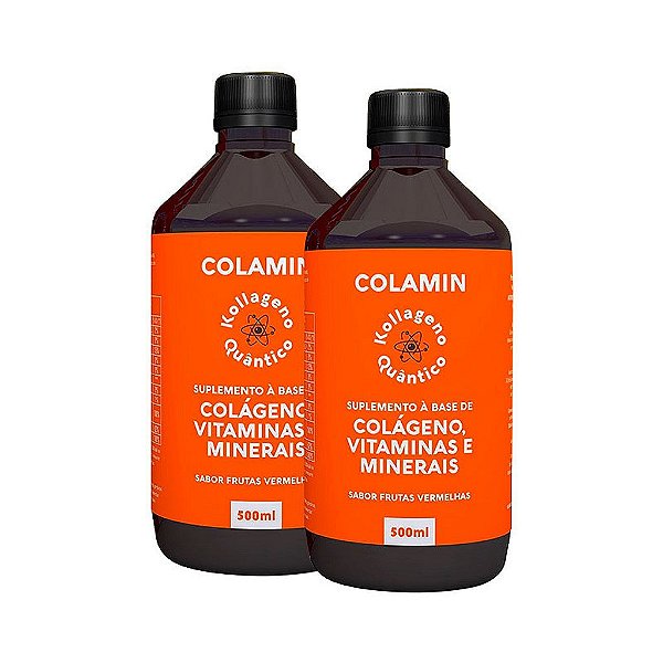 KIT 2 Colamin 500 mL - Colágeno Quantico Fisioquantic Kit 2 X 500 ml -