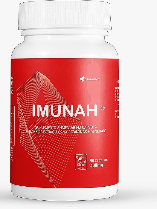 IMUNAH -SUPLEMENTO ALIMENTAR À BASE DE BETA-GLUCANAS NATURAIS EXTRAÍDAS DA PAREDE CELULAR DE UMA CEPA DE LEVEDURA (SACCHAROMYCES CEREVISIAE), VITAMINAS E MINERAIS