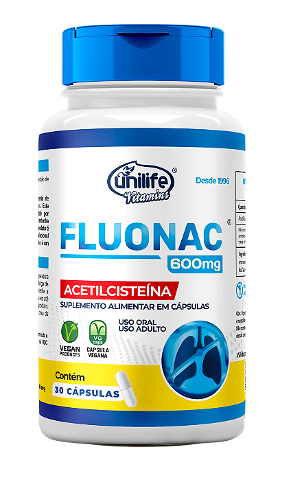 Acetilcisteína- 30 cáps (Fluonac)