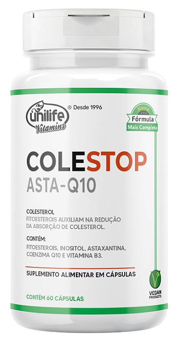 Colestop Asta- Q10 - Fitoesteróis- 60 Cáps   450 mg
