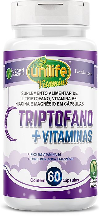 L-Triptofano + Vitaminas - 60 cáps