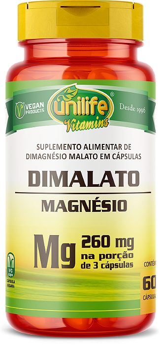 Magnésio dimalato - 60 cáps