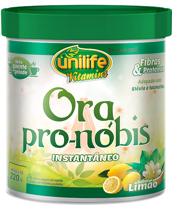 Ora pro-nóbis solúvel - Pereskia Aculeata - Sabor limão 220 g