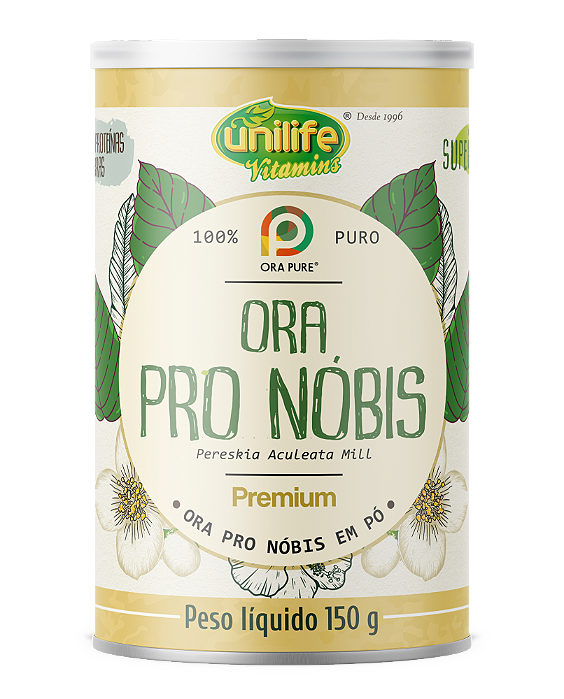 Ora pro- nóbis puro em pó lata- Pereskia aculeata  150 g