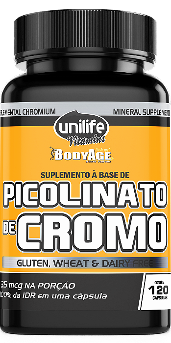 Picolinato de cromo - 120 cáps 500 mg