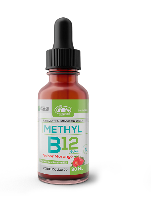 Vitamina B12 - Methyl- Gotas- 30 ml sabor Morango