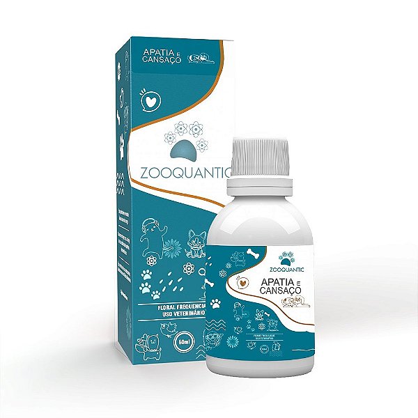 Zooquantic Apatia e Cansaço Floral Frequencial Fisioquantic Pets 50ml