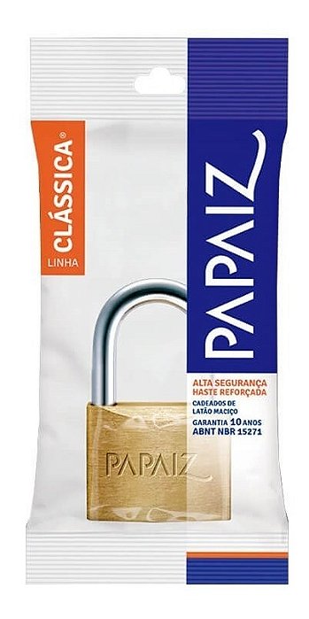 Cadeado Latão Papaiz - Embalado