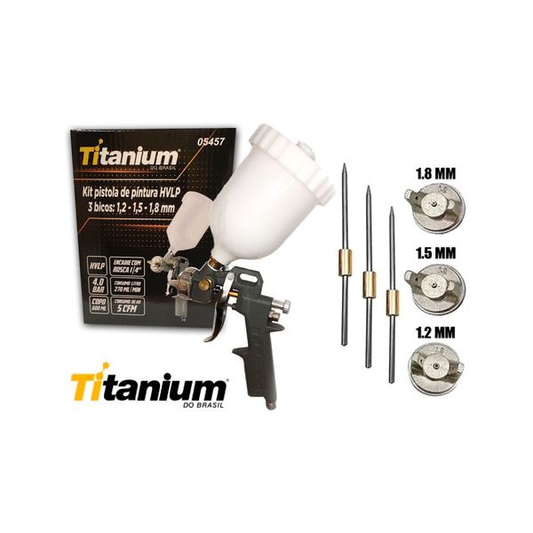 Kit Pistola Pintura por Gravidade Titanium