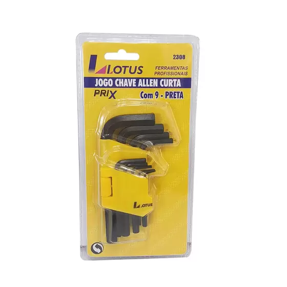 Jogo Chave Allen c/9un Preta Curta Prix Lotus