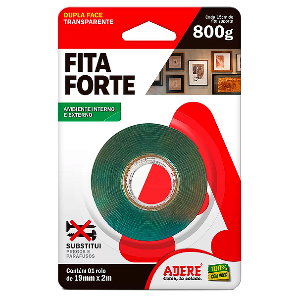 Fita Dupla Face Verde 2m Adere