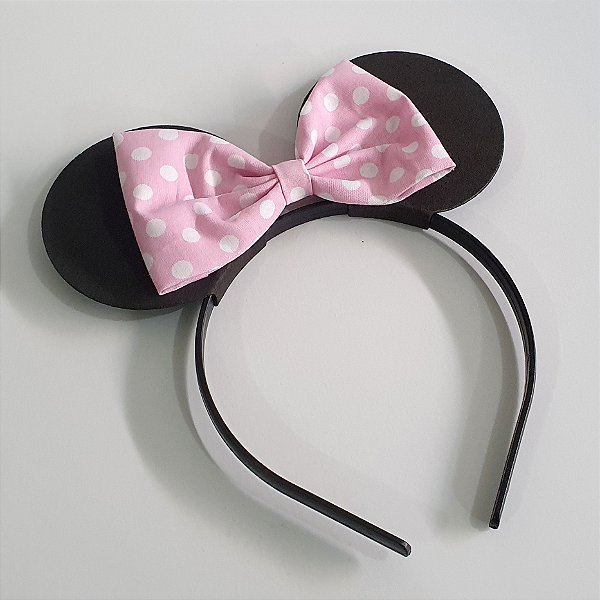 Tiara Minnie - Laço Rosa