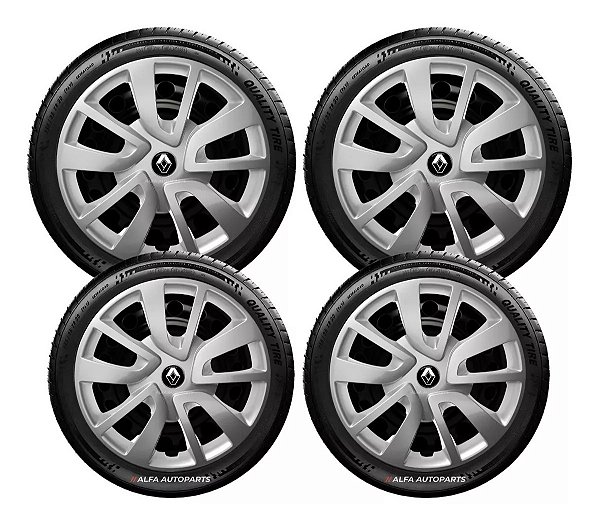 Kit Calota Sandero Logan Clio 2012 2013 2014 2015 Aro 14 870