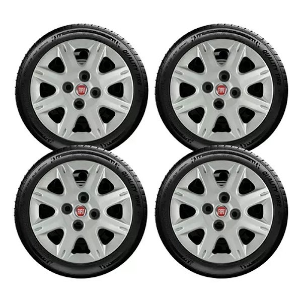 Jogo Calota Aro 13 Fiat Uno Mille Fire 2010 072