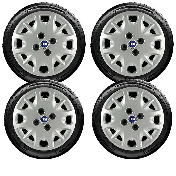 Jogo Calota Aro 13 Fiat Palio Fire Elx 2001 E Outros 005