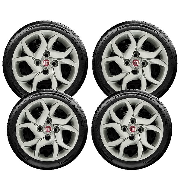 Jogo Calota Aro 14 Fiat Mobi 2017 À 2021 291