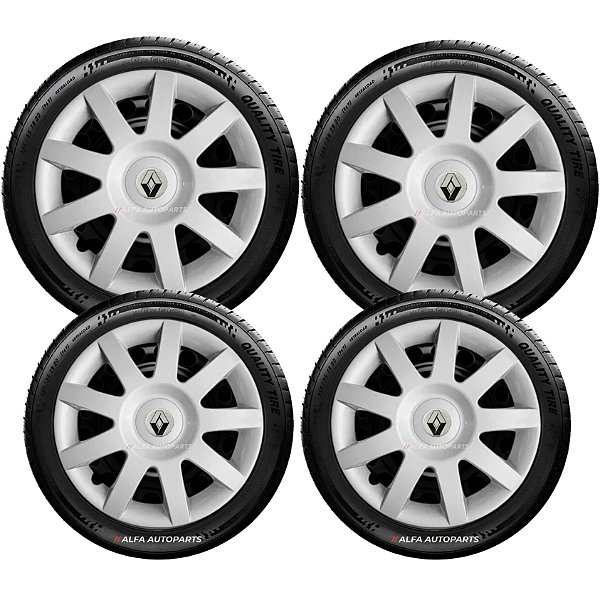 Kit Calota Aro 14 Renault Sandero Clio Symbol Kangoo 873