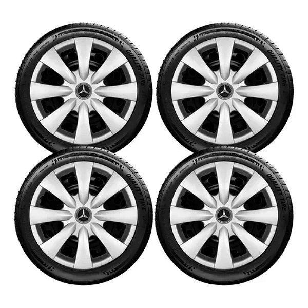 Kit Calota Esportiva Encaixe Aro 15 Mercedes Classe A 460