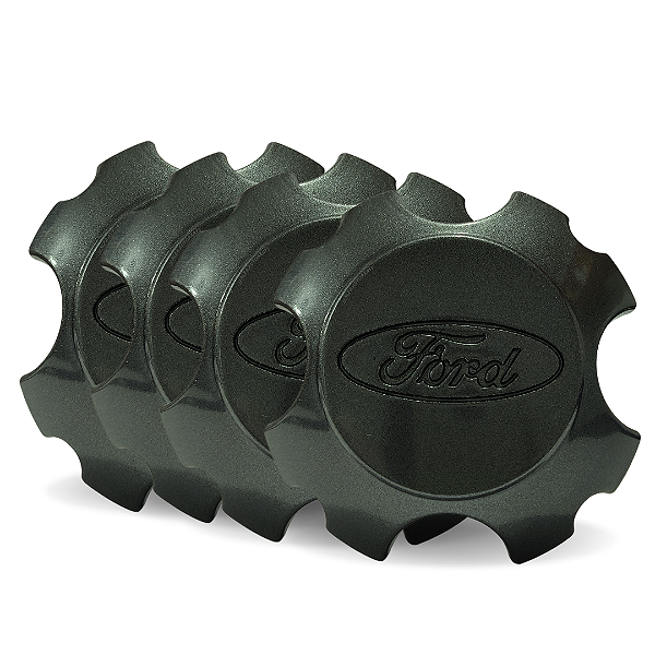 Kit Calota Centro Roda Ford Ecosport Freestyle Grafite