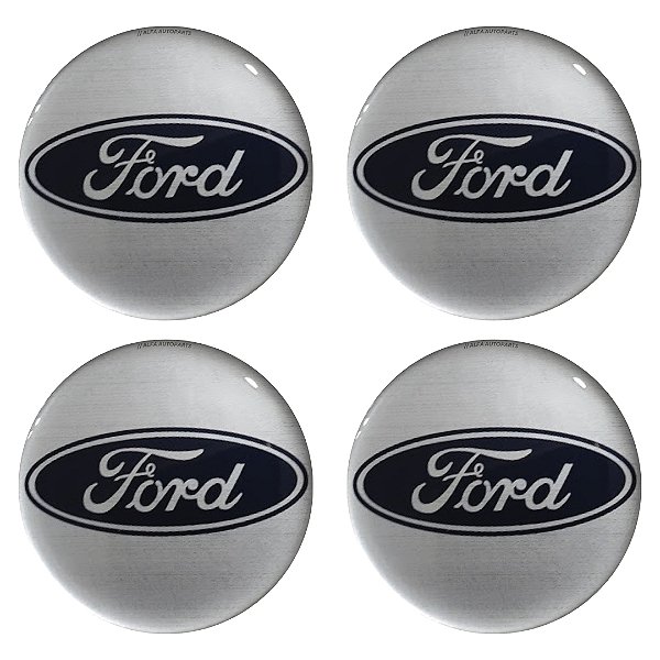 Jogo Emblema Resinado Ford Para Roda Calota Centro Roda 48mm