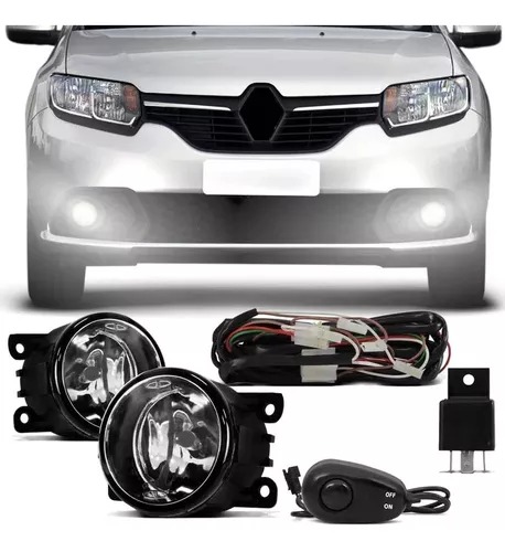 Kit Farol Milha Sandero Logan 2011 A 14 + Super Led 8000k H8