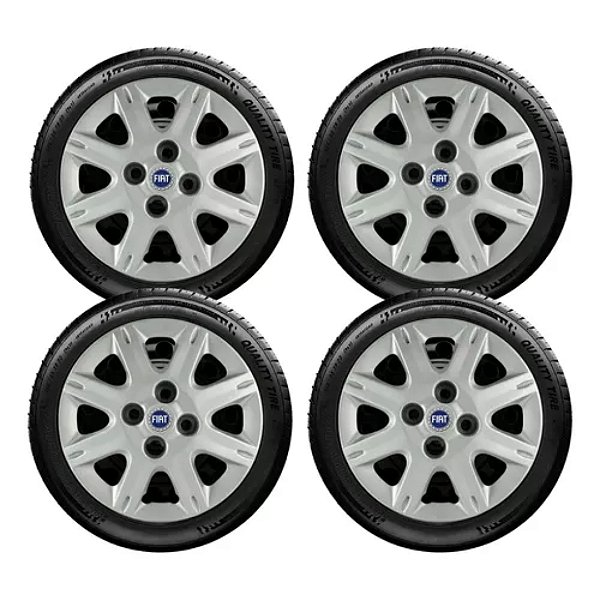 Jogo Calota Aro 13 Fiat Uno Mille Fire 2010 072az