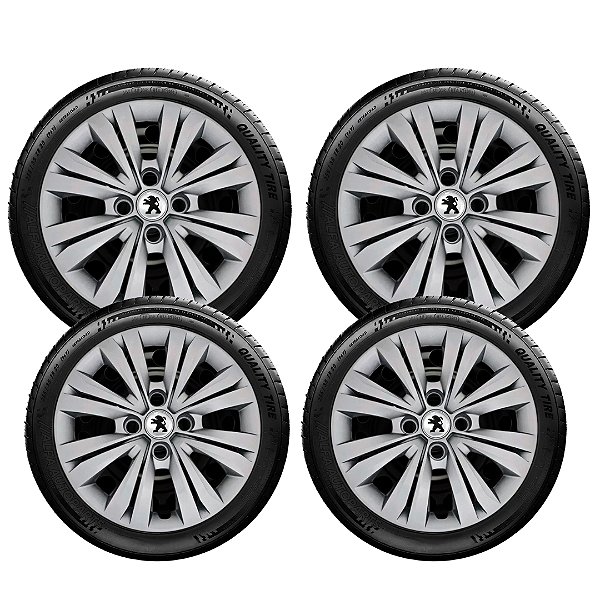 Jogo Calota Aro 15 Peugeot 206 207 Todos Anos 246