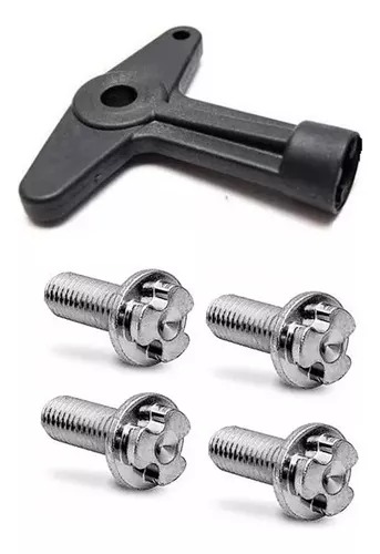 Kit Chave + Parafuso Antifurto Para Calota Gm Resistente