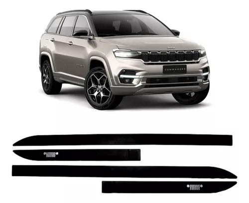 Friso Lateral Protetor Porta Jeep Commander Preto 2022/...