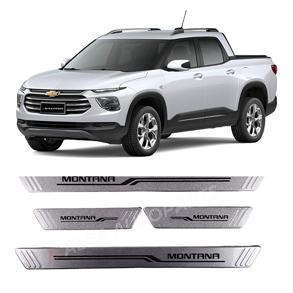 Jogo Soleira Chevrolet Nova Montana GM 4 Portas 2023/... Grafite