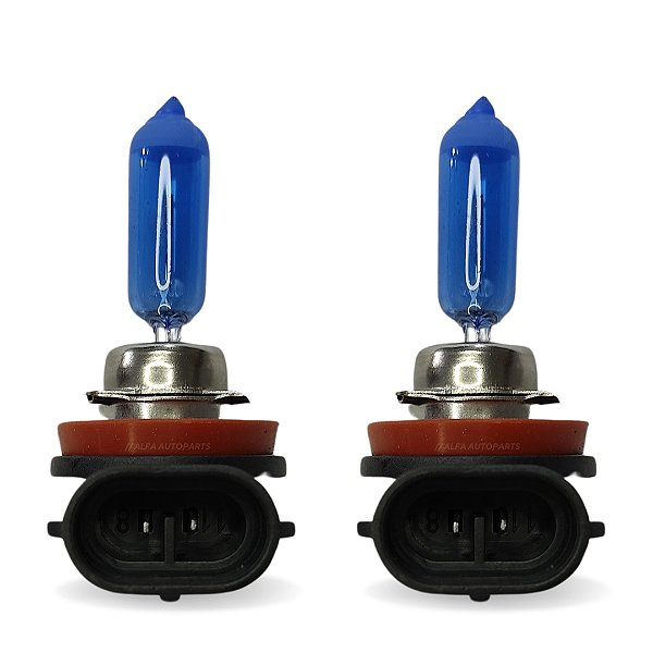 Par Lampada Super Branca H11 8500k Tipo Halógena 12v 55w