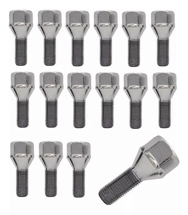 Jogo 16 Parafusos Cromado Renault Clio Logan Duster Sandero