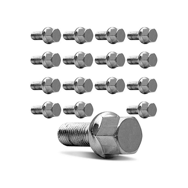 Jogo 16 Parafusos Cromado Roda Peugeot 106 206 306 406