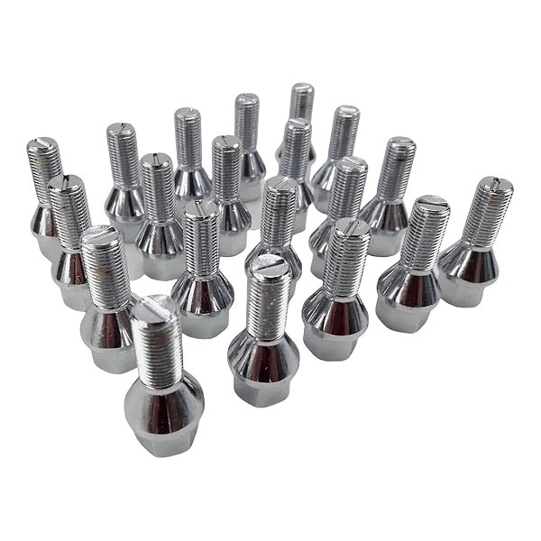 Jogo 20 Parafusos Cônico Cromados Roda Jeep Renegade Compass