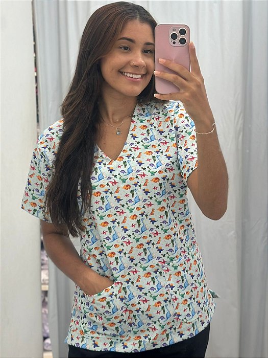 Blusa Estampada Dinossauros