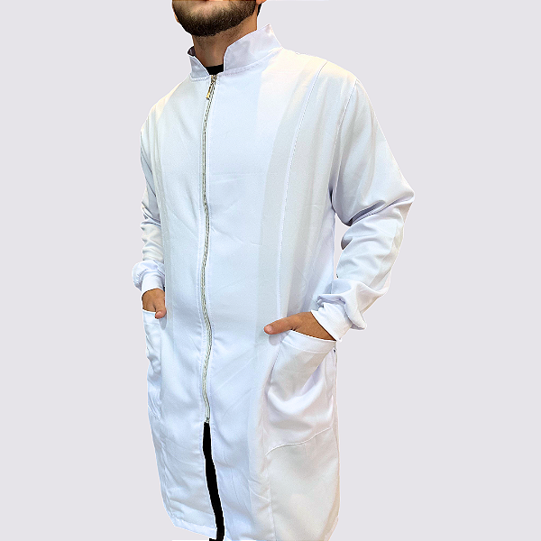 Jaleco Masculino Ziper Gabardine