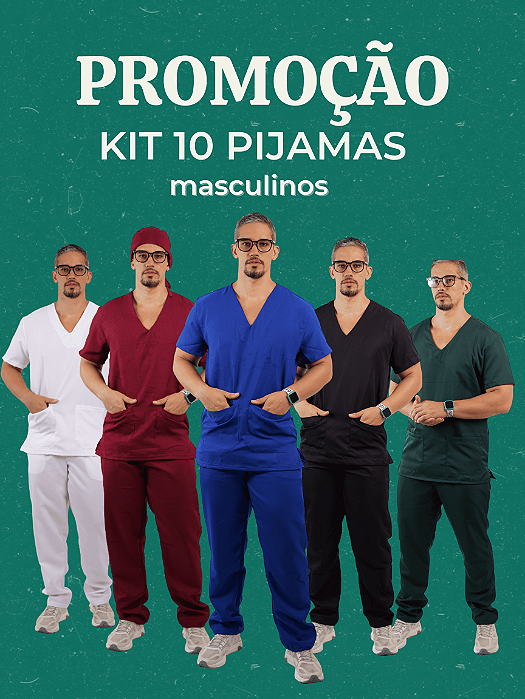 PROMOÇÃO :10 Conjuntos Pijama MASCULINO em Oxford