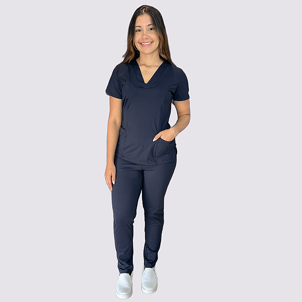 Scrub Viena em Malha Tecnológico Preto