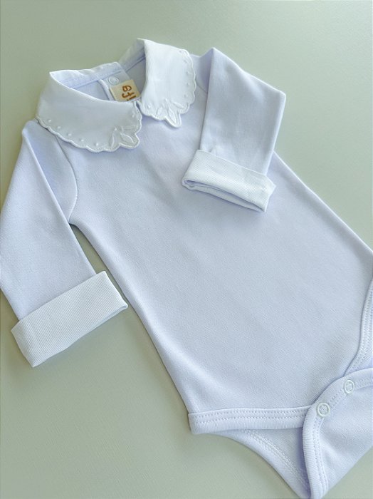 Body Golinha Bordada Branco