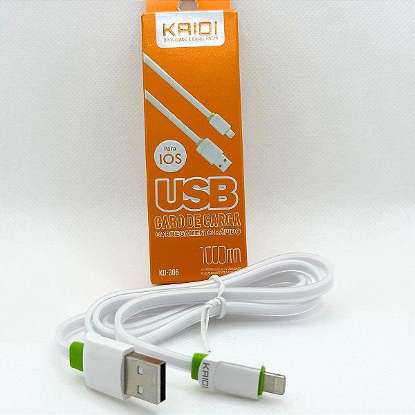 Cabo USB Kaidi Lightning Para iPhone 1M