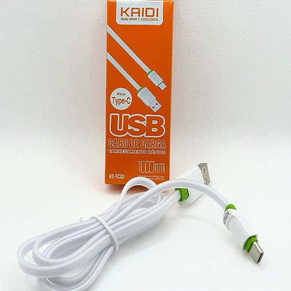 Cabo USB Kaidi Tipo C 1M
